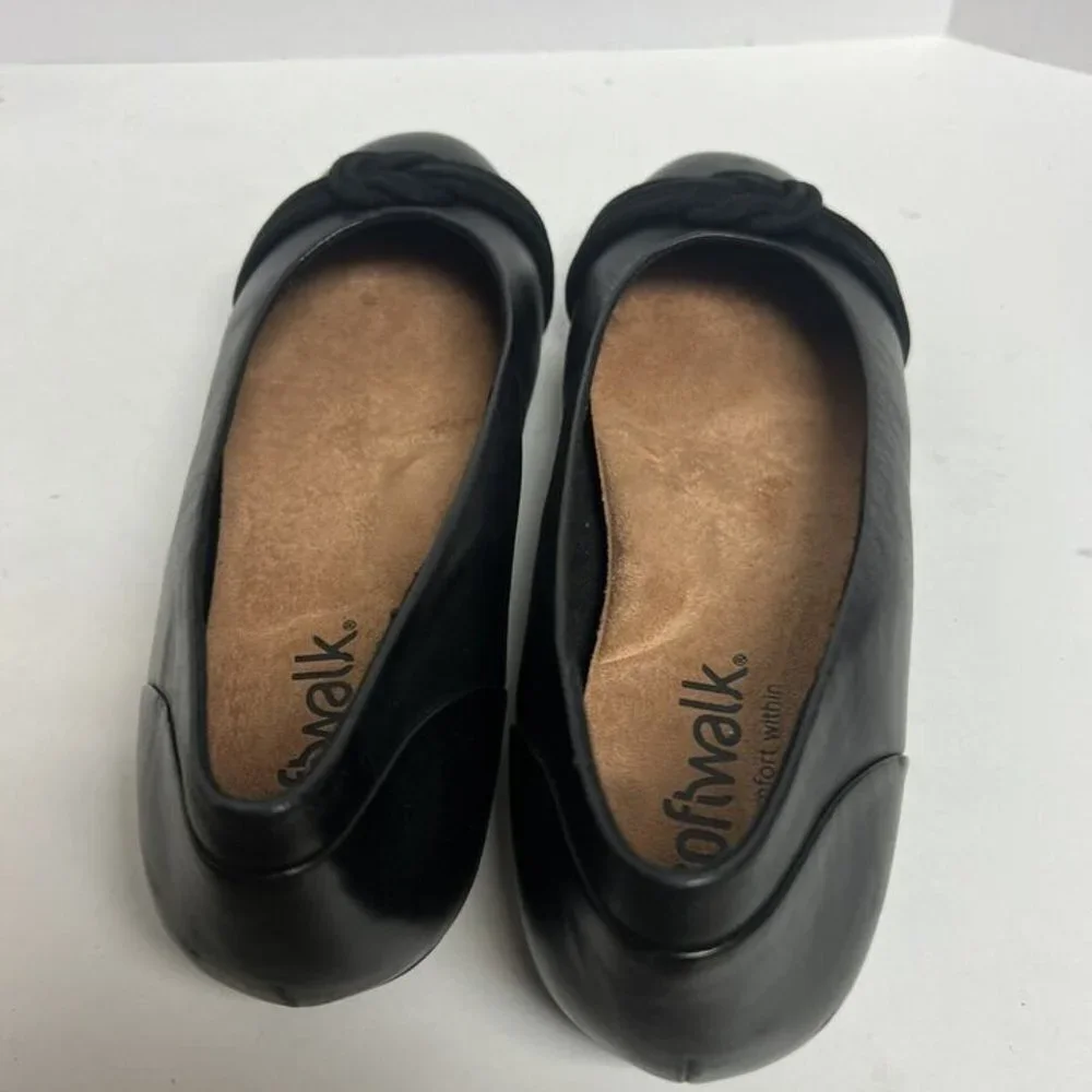 Softwalk Womens Sonoma Flat Black Size 9.5W